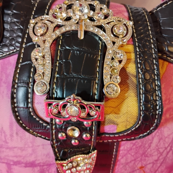 RealTree Rhinestones Western Croc Purse - Picture 3 of 15